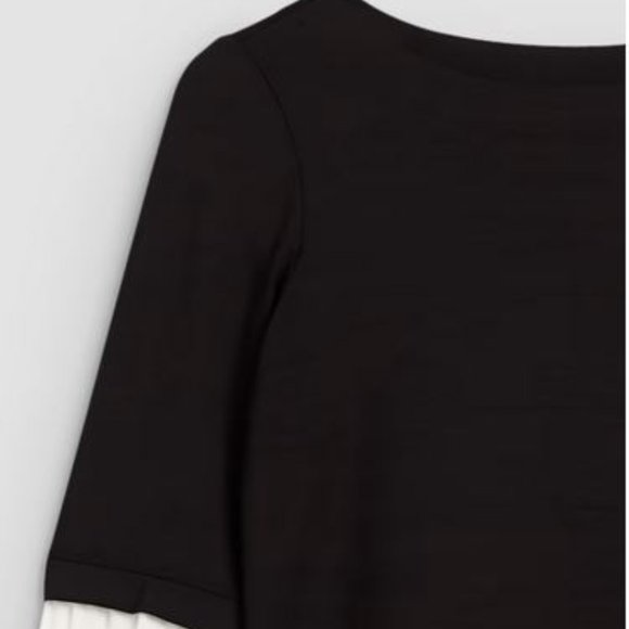 MELANIE LYNE:  Contrast Fooler Tunic - black/white - Picture 7 of 10